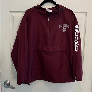 Champion Burgundy UC Irvine Half-Zip Jacket